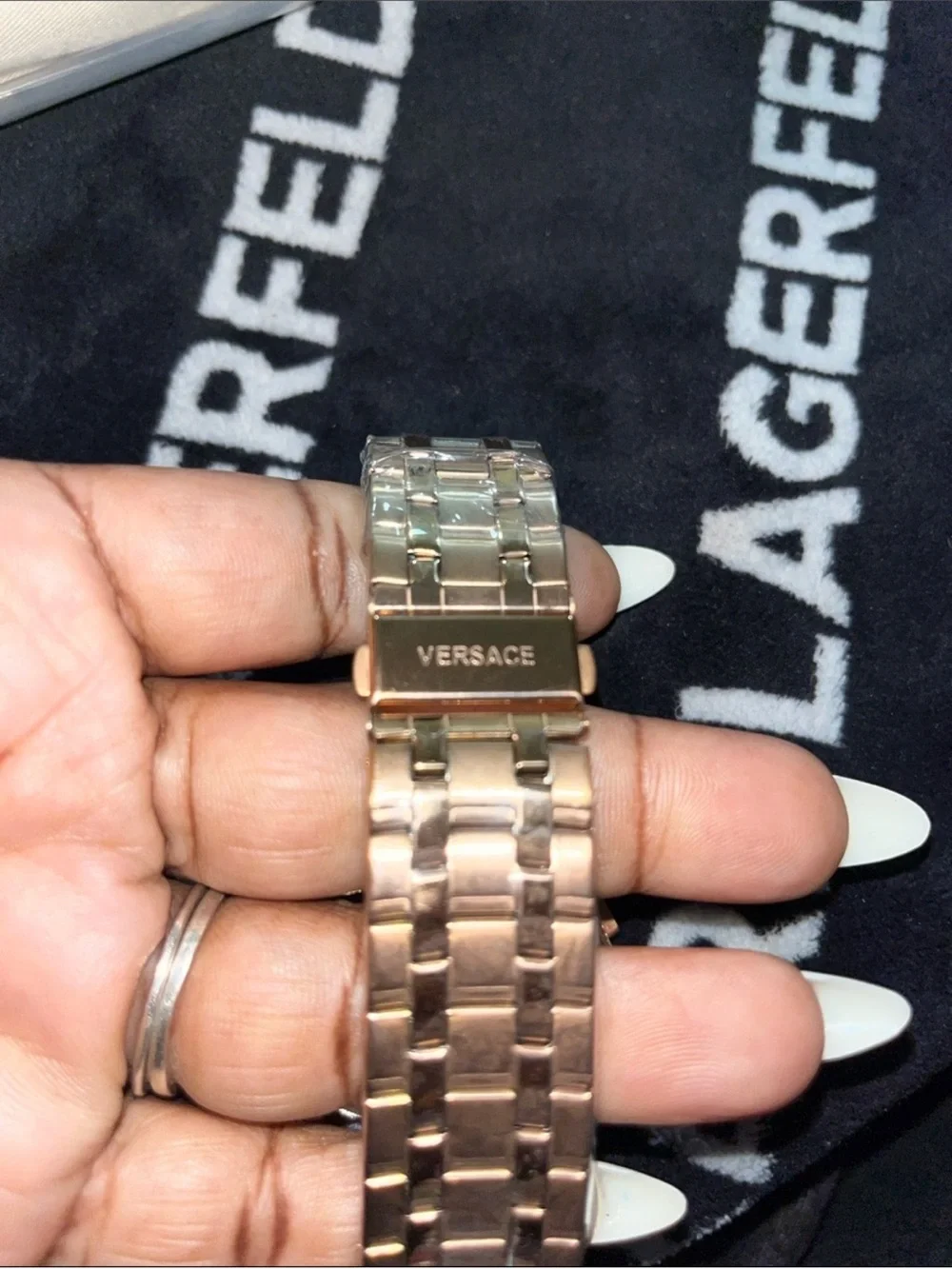Versace Rose Gold Bracelet Watch Band